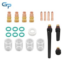 22Pcs TIG Welding Fittings Stubby Gas Lens 10 Glass Cup Kit For WP-17/18/26