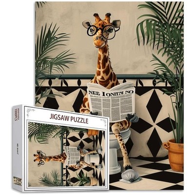 Niedliches Giraffe 1000 Teile Puzzle für Erwachsene - Einzigartige Wanddeko