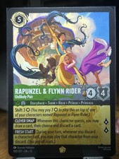 Disney Lorcana Rapunzel  Flynn Rider Unlikely Pair 100/207 English NM card