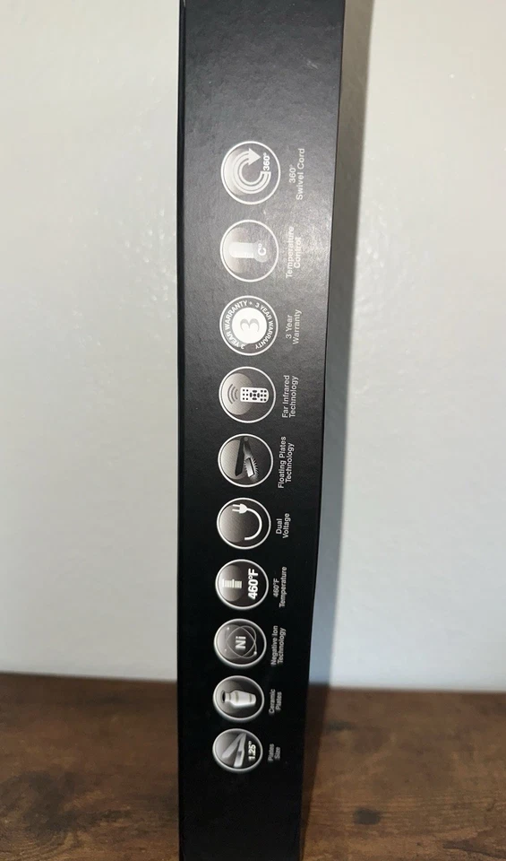 Plancha de iones negativos de placa de cerámica púrpura profundo Evalectric Classic Styler  Foto 2 de 4