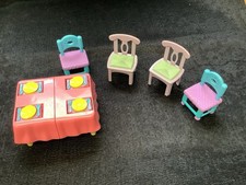 Dora The Explorer Mattel Lot of 5 - Expandable Table with 4 Chairs Cake Toppers