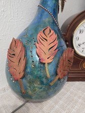 Hand Painted Gourd Thunder Drum Instrument with Leaf Decoration