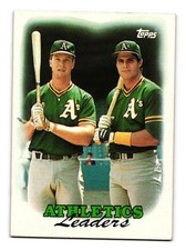 A's Leaders: McGwire, Canseco #759 Prices | 1988 Topps | Baseball