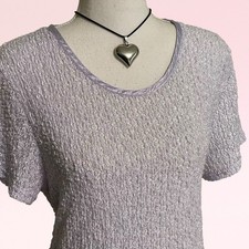 vintage y2k purple fairy coquette lace sheer top L boho romantic 90s satin trim