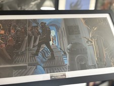 Vintage 1980 Star Wars Ralph McQuarrie C3PO - R2D2 Hoth Base Concept Art Print