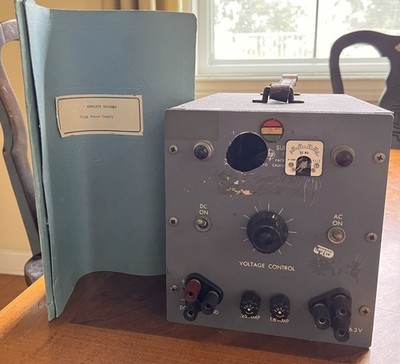 Vintage HP Hewlett Packard Tube Power Supply Lab Unit w/ Manual Untested