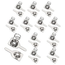 12Pcs Battery Spring Contact 9 x 9mm Positive Negative Unipolar semicircle 