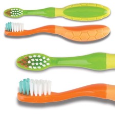 SmileGoods 72/Box ultra soft baby toothbrushes 24 tuft compact head turtle grip