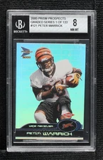 2000 Prism Prospects Graded Series /133 Peter Warrick #121 BGS 8 Rookie RC