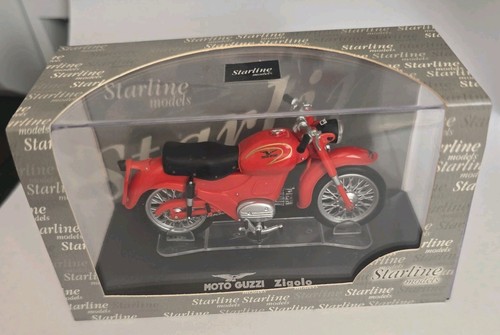 Starline 1:24 scale diecast model of a Moto Guzzi Zigolo motorcycle. 