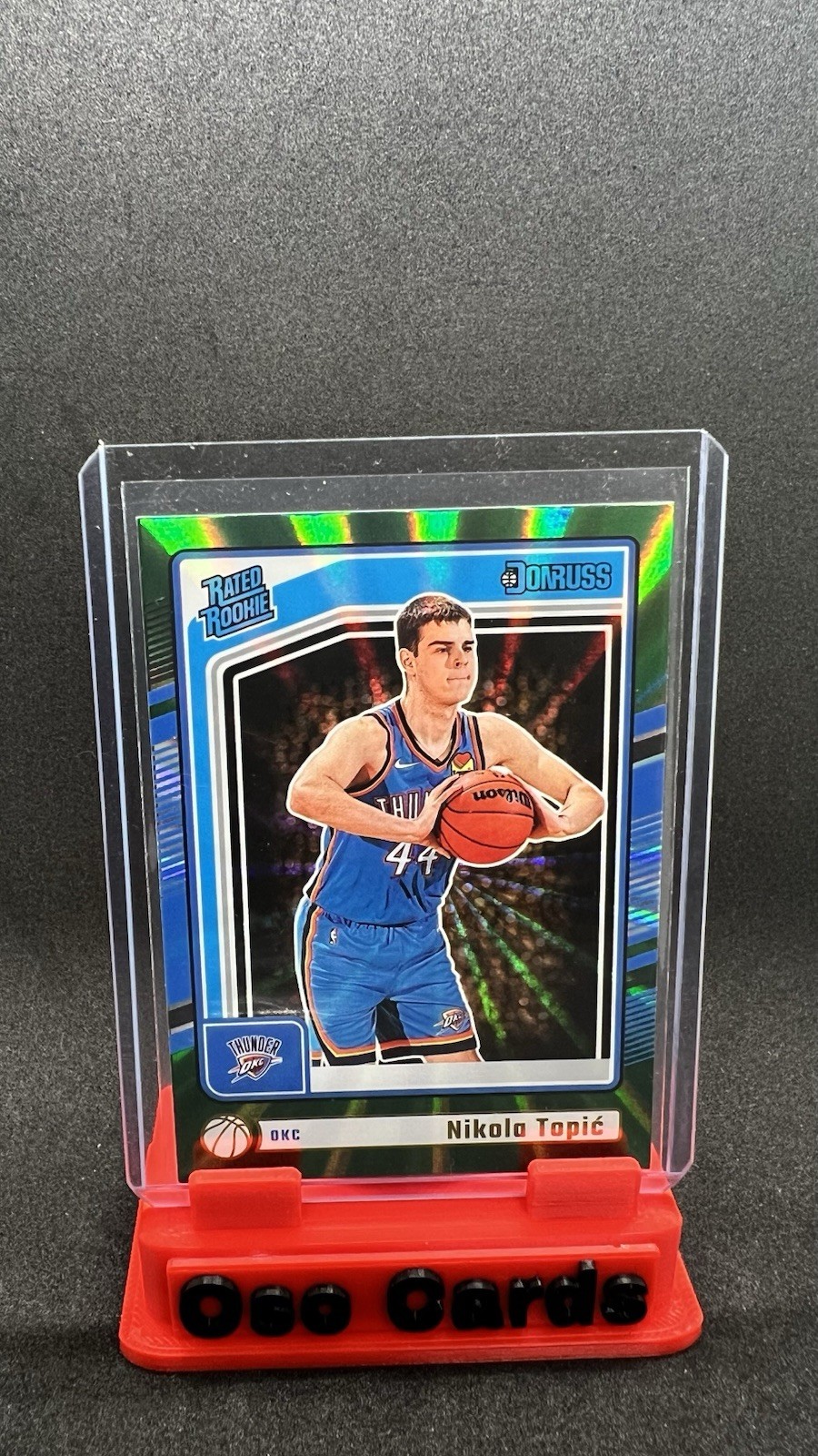 🔥2024-25 Donruss Optic Preview Green Scope Prizm Rookie Nikola Topic #208 OKC🔥