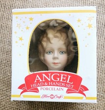 Vintage 1991 Fibre Craft Porcelain Angel Head  Handset 3139-01 Blonde With...