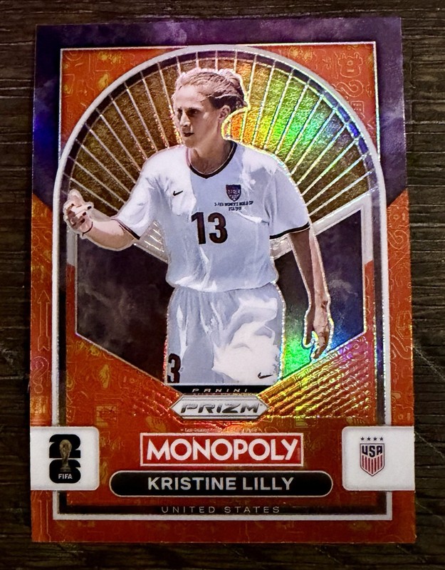 2026 Panini Prizm FIFA World Cup Soccer #87 Kristine Lilly USA Orange Gold