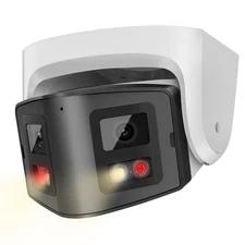 Vikylin 8MP Dual Lens Panoramic IP POE Camera 180° Full Color+IR w/ MIC+Speaker