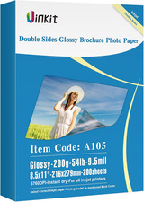 200 Sheets Double Sided Photo Paper Glossy 8.5X11 54Lbs 9.5Mil 200Gsm Va