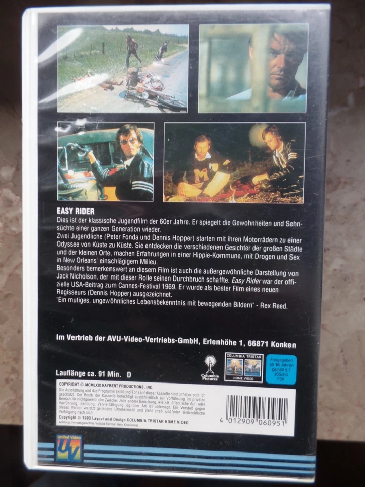 VHS Kassette EASY RIDER, Dennis Hopper Peter Fonda Jack Nicholson - Bild 2 von 2