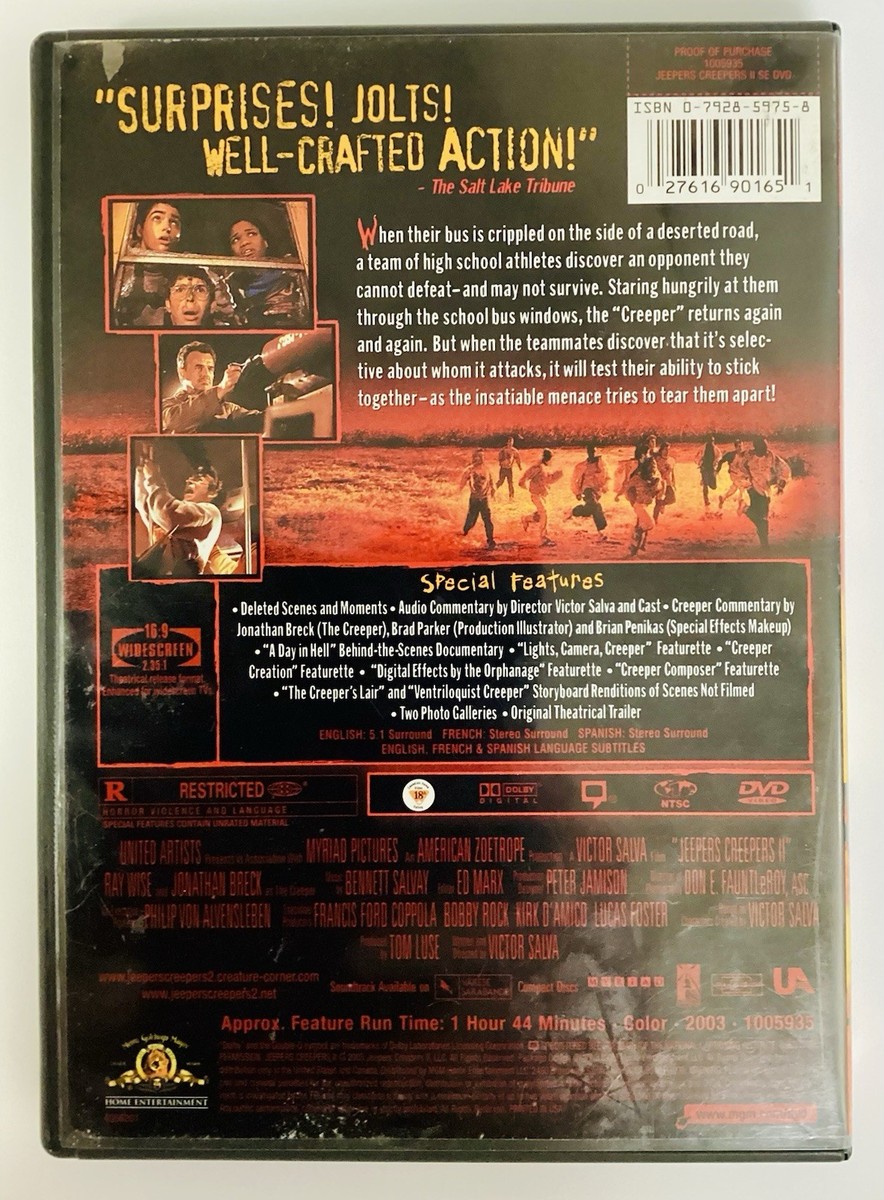 JEEPERS CREEPERS 2, Ray Wise, Jonathan Breck (Special Edition) | eBay