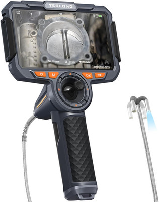 3.9mm 4-Way Borescope with Light, 6'' Flexible Endoscope Camera for Mechanics