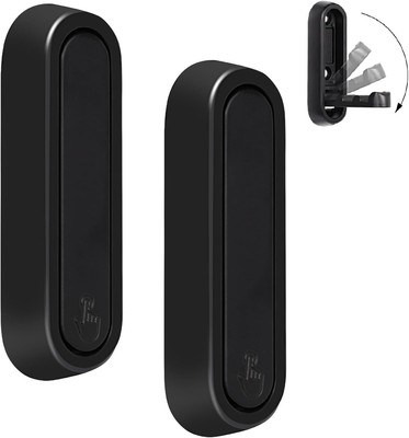 Folding Wall Hooks, 2 Pcs Foldable Black Coat Hooks Heavy Duty 2 Pcs, 