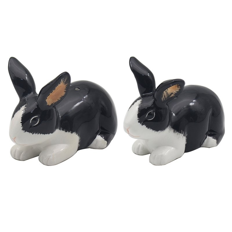 Salt & Pepper Shakers Ceramic Rabbits Hares Animal Ornament Condiment Dispenser