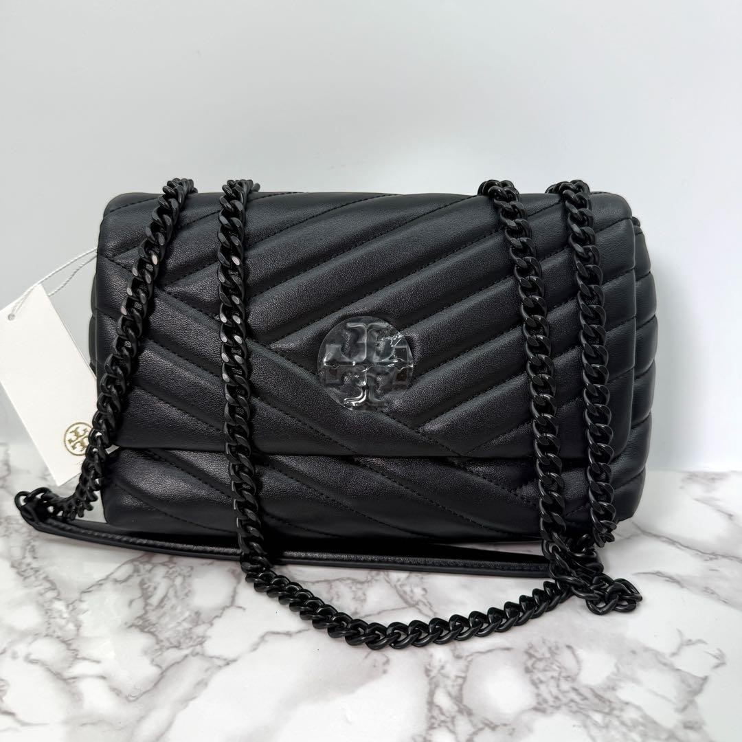 Tory Burch Kira Chevron Small Convertible Shoulder Bag Women's Used Authentic thumbnail 3