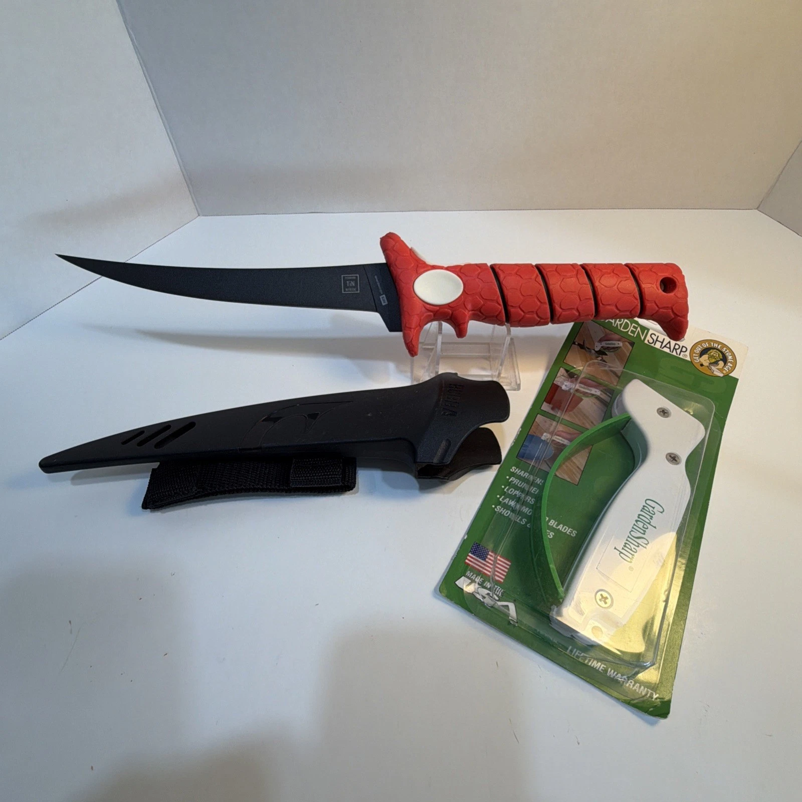 Bubba Blade 7” Tapered Flex Knife & Garden Sharp Sharpener