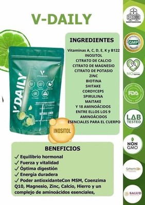 VitalHealth V-Daily Multi-Vitamin Powder with Amino Acids and Pre-Probiotics
