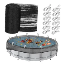 19.7 Feet Pool Leaf Net Cover Above Ground Winter Pool Cover with 12 19.7 feet