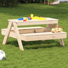 Table de Pique-nique pour Enfants Camping Jardin Terrasse Bois Massif Pin vidaXL