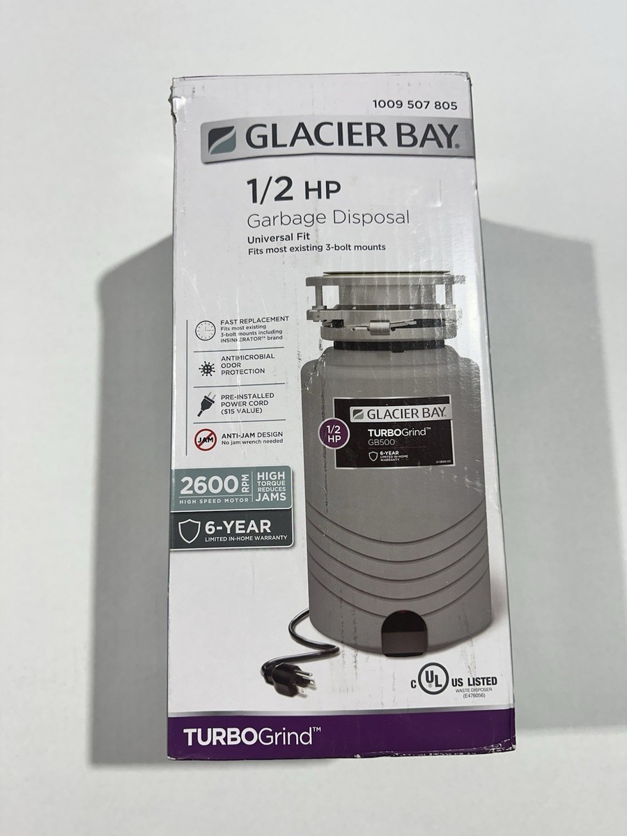 Glacier Bay 1/2 HP GB500 Garbage Disposal Turbo Grind 1009 507 805
