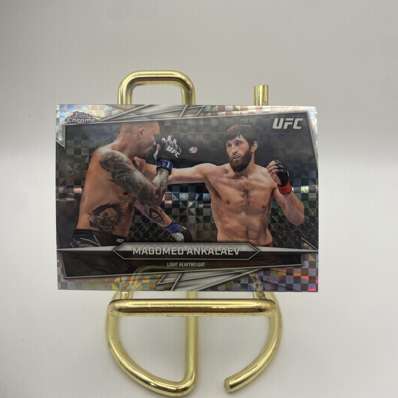 2026 Topps Chrome UFC #60 Magomed Ankalaev X-Fractor Refractor Card