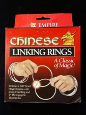 Set of 8 Chinese linking rings magic trick. 4” Rings. Close-up-Parlor-Classic