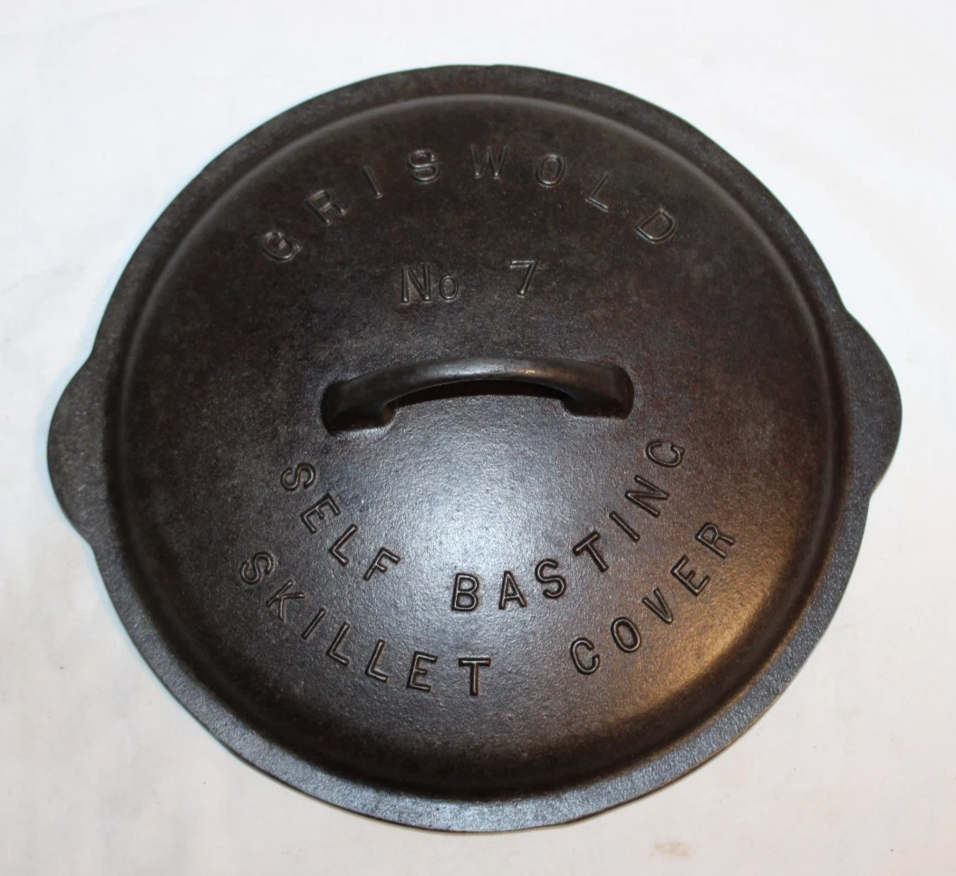 Vintage Griswold No. 7 Cast Iron Skillet Cover 467 Self Basting Erie PA