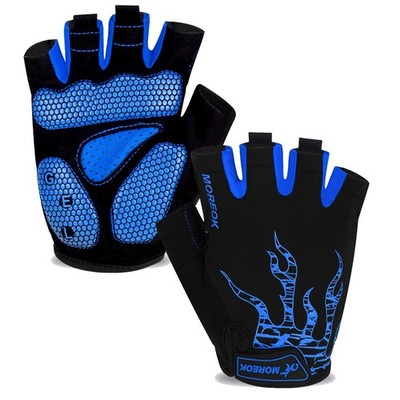 MOREOK 5mm Gel Padded Half Finger Cycling Glove for Men