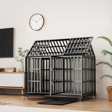 US Stock 52" Heavy Duty Metal Dog Kennels Large Dog Crate Dog cage for Large Dog
