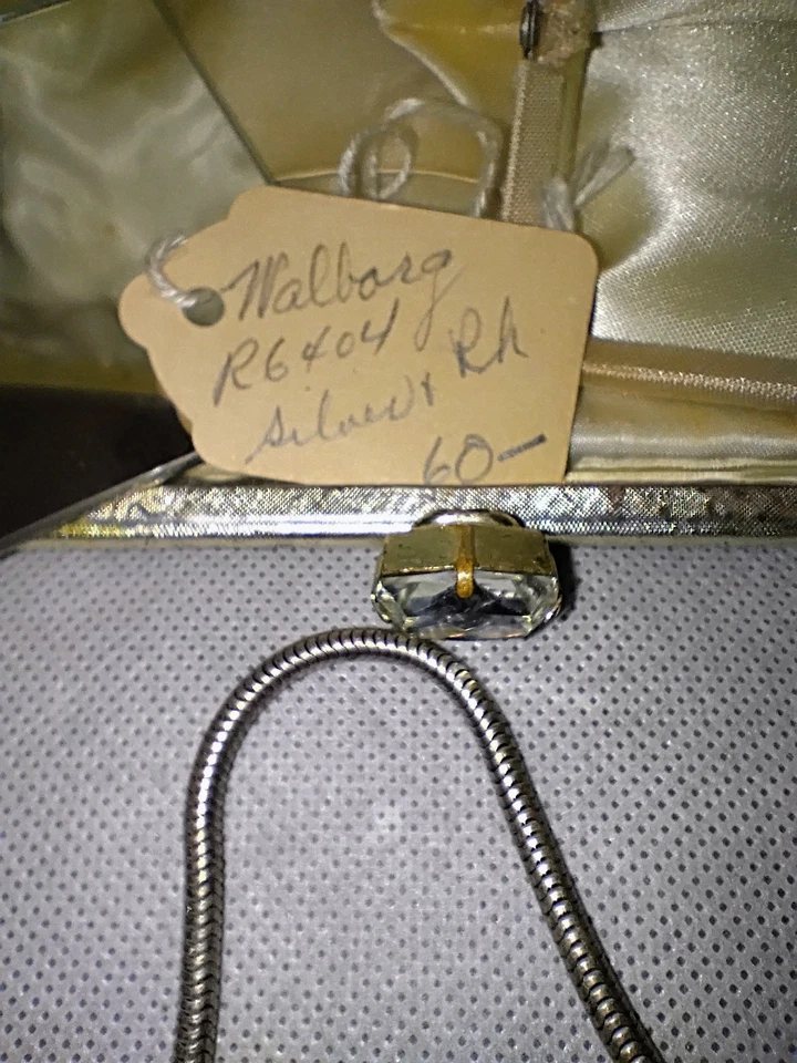 Antique Rhinestone 1920s Evening Bag, Purse, Mirror West Germany, WALBORG - Image 4 of 4