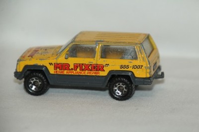 VINTAGE MATCHBOX JEEP CHEROKEE MR. FIXER YELLOW HOME APPLIANCE REPAIR VEHICLE