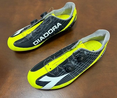 Diadora Vortex Pro Cycling Shoes, Black/Yellow Fluo/White, Size: 41