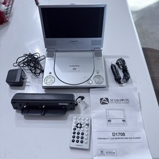 Audiovox Model D1708 Portable DVD Player 7" Complete w Case and Remote "Parts"44