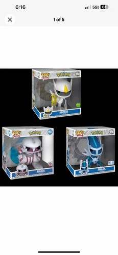 Funko Pop!  940 Arceus & 996 Dialga & 997 Palkia  Pokemon  10" Special Limited