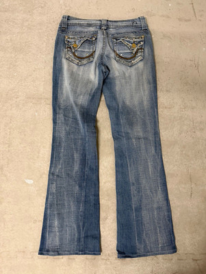 Hydraulic Damen Bootcut Jeans blau Denim Low Rise 34in Taille 82cm L