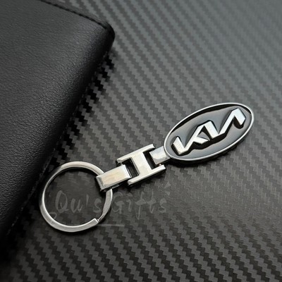 KIA New Oval Logo Double-Sided Metal Keychain Car Key Ring