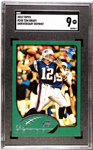2010 Topps #248 Tom Brady Anniversary Reprint SGC 9 Mint