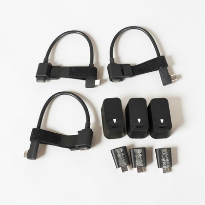 Lot Of 3 SteamVR HTC Vive Tracker Dongle 2.0 2QCD100 Black Tested With Cable