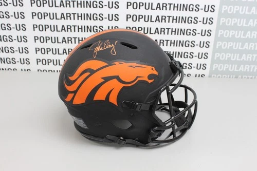 John Elway Denver Broncos Signed Helmet - Beckett Witnessed