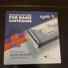 Pack Of 100 Sega Genesis Cartridge Sleeves / Resealable Bags By XYAB