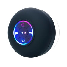 Portable Bluetooth Speaker LED Light IPX4 Waterproof Suction Cup Wireless