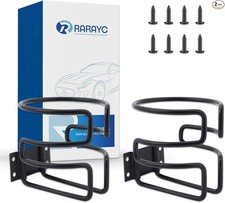 2 Pcs Wall Mounted Cup Holder For Boat Marine Yacht Truck Rv Apartment -black-a