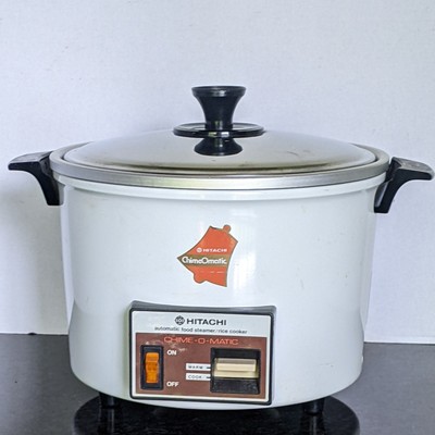 Hitachi Chime-O-Matic Rice Cooker Food Steamer 8.3 Cup Working Vintage ...