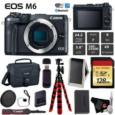 Canon EOS M6 Mirrorless Digital Camera Black, Body Only xible Tr